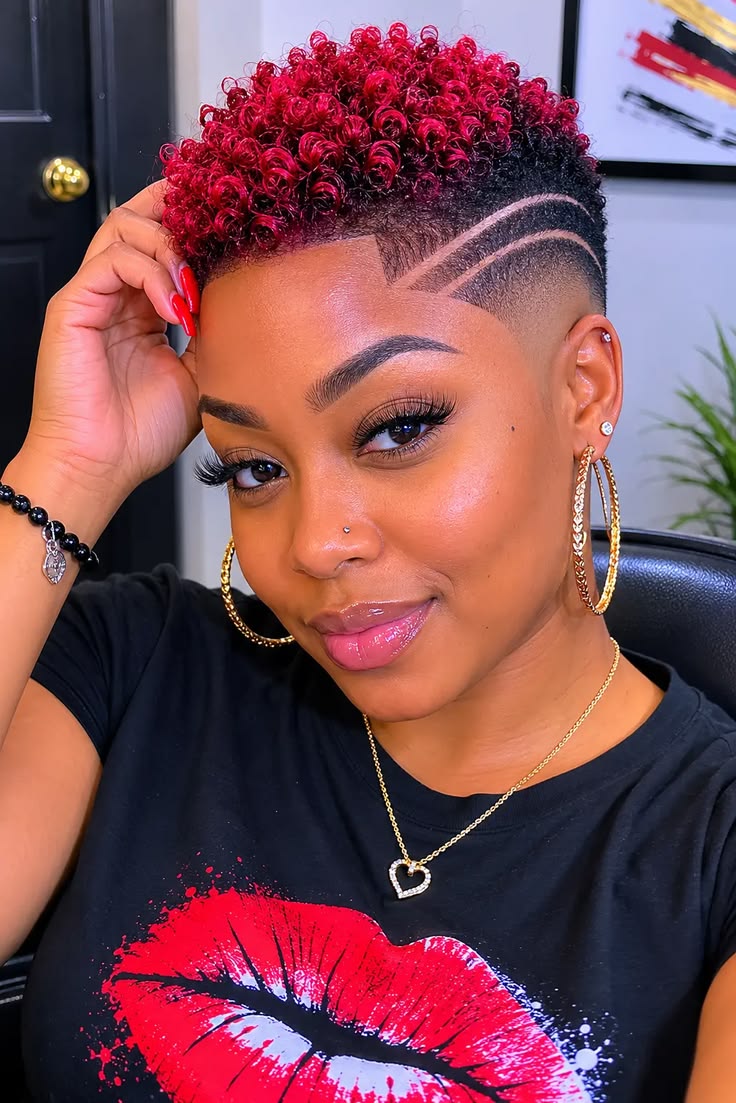 Color design inspiration with a bald fade style